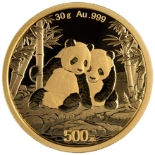 Moeda de Ouro do Panda Chinês 30g 2026