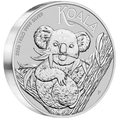 Moeda de prata australiana Koala 2026 1 kg