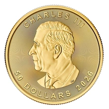 Moeda de Ouro de 1 onça do Maple Leaf Canadiano 2026