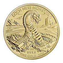 Moeda de ouro de 2026 de 1 onça das Criaturas Lendárias Lochness Coin