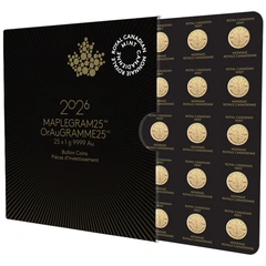 2026 MapleGram 25 x 1 g Moedas de Ouro