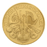 Moeda de Ouro Filarmónica Austríaca de Quarto de Onça de 2022