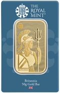 NOVA Barra de Ouro de 50g Britannia