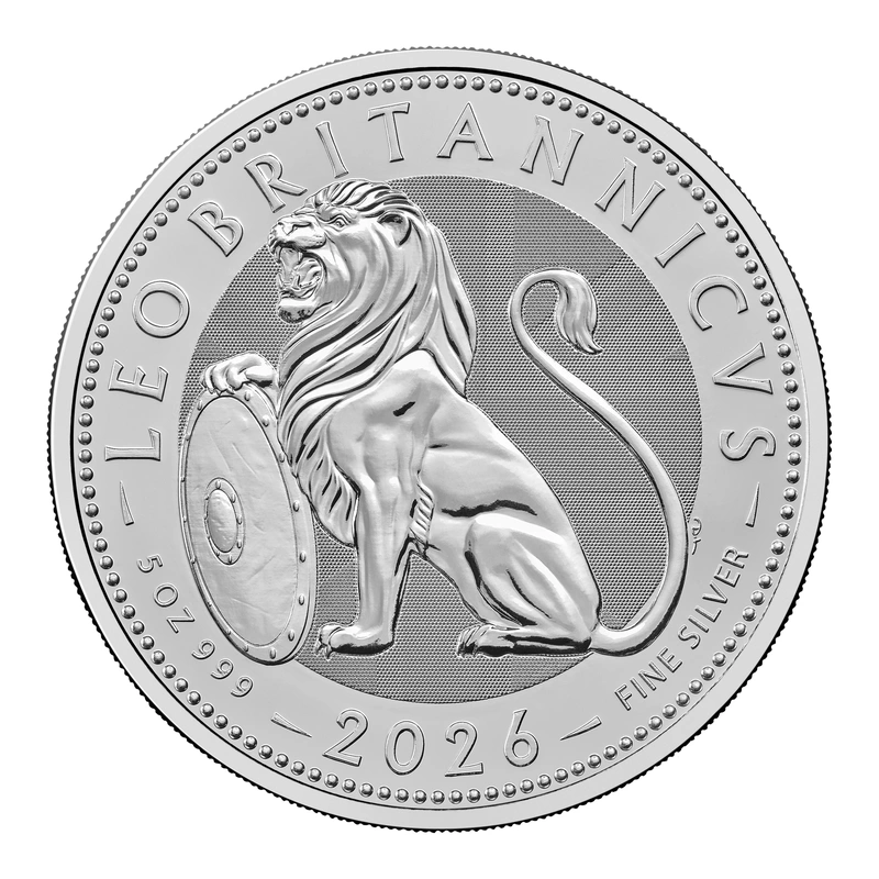 2026 Moeda de Prata British Lion 5oz