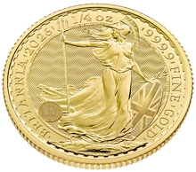 Moeda de Quarto de Onça de Ouro Britânia 2026