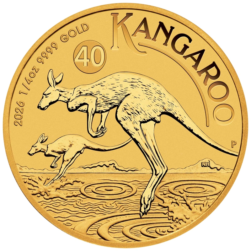 2026 1/4oz Australian Kangaroo Gold Nugget Coin