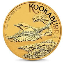 Moeda de ouro australiana Kookaburra 2026 1/10 oz