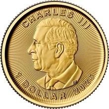 Moeda de Ouro de 1/20 onça do Maple Leaf Canadiano 2026