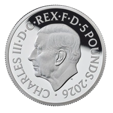 Moeda de prata 2026 Britannia UK 2 onças Proof Coin