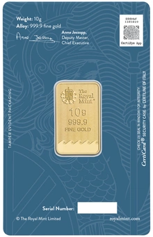 NOVA Barra de Ouro de 10g Britannia