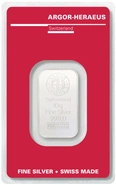 Barra de prata de 10g Argor-Heraeus