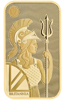 NOVA Barra de Ouro de 50g Britannia