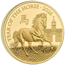 Moeda de ouro Proof de 1 onça do Ano do Cavalo da Royal Mint de 2026