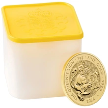 2026 Queen's Lion - Bestas Tudor� Moeda de ouro de 1 onça