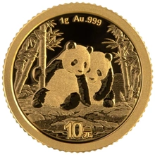 Moeda de Ouro do Panda Chinês 1g 2026