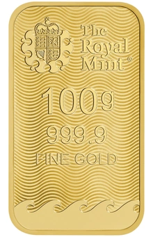 NOVA Barra de Ouro 100g Britannia Minted