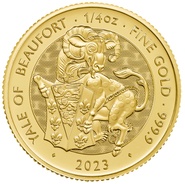 Moeda de Ouro de Quarto de onça Yale de Beaufort  2023 - Bestas Tudor