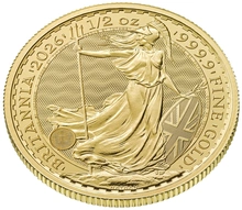 Moeda de Meia Onça de Ouro Britânia 2026