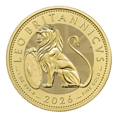 2026 1oz Moeda de Ouro British Lion