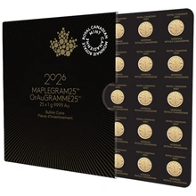 2026 MapleGram 25 x 1 g Moedas de Ouro