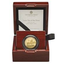Moeda de ouro Proof de 1/4 oz do Ano do Cavalo da Royal Mint de 2026