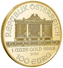 Moeda de ouro da Filarmónica Austríaca de 1 onça de 2026