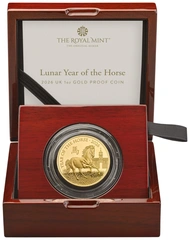 Moeda de ouro Proof de 1 onça do Ano do Cavalo da Royal Mint de 2026