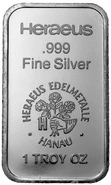 Barra de Prata de 1oz Argor-Heraeus