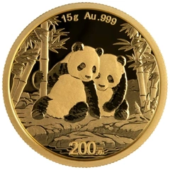 Moeda de Ouro do Panda Chinês 15g 2026