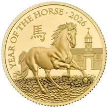 Moeda de ouro Proof de 1 onça do Ano do Cavalo da Royal Mint de 2026