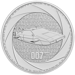 Six Decades of 007 James Bond Moedas de Prata