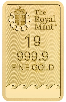NOVA Barra de Ouro de 1g Britannia