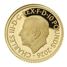 Moeda de ouro 2026 Britannia UK 1/10 oz Proof Coin