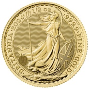 Moeda de Meia Onça de Ouro Britânia 2024