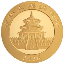 Moeda de Ouro do Panda Chinês 30g 2026