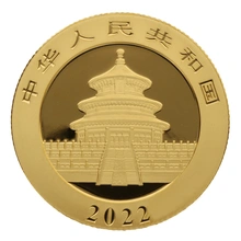 Moeda de Ouro de 8g - Panda Chinês 2022