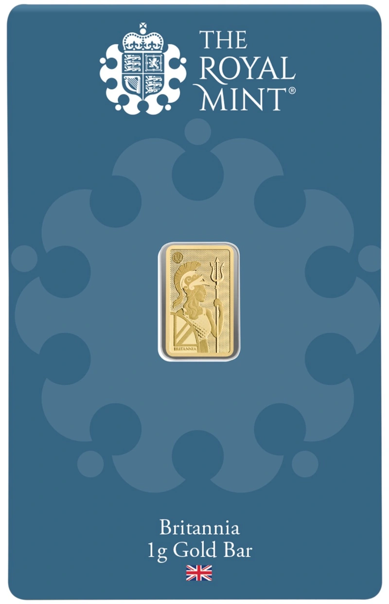 NOVA Barra de Ouro de 1g Britannia