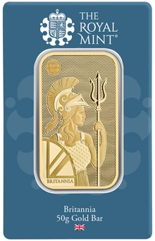 NOVA Barra de Ouro de 50g Britannia