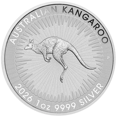 Moeda de prata de 1 onça do Canguru Australiano de 2026