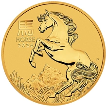 Moeda de ouro do Ano do Cavalo 2026 1/4 oz Perth Mint Série Lunar Australiana