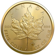 Moeda de ouro Canadiana Maple de 1 onça de 2022