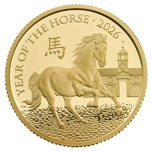 Moeda de ouro Proof de 1/4 oz do Ano do Cavalo da Royal Mint de 2026