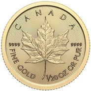 Moeda de Ouro de 1/20 onça do Maple Leaf Canadiano 2026