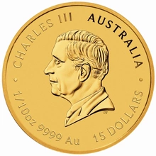 2026 Moeda de ouro colorida do Ano do Cavalo de 1/10 oz da Perth Mint