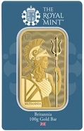 NOVA Barra de Ouro 100g Britannia Minted