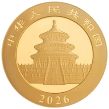 Moeda de Ouro do Panda Chinês 15g 2026