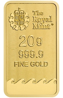 NOVA Barra de Ouro de 20g Britannia