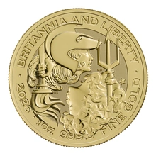 Moeda de Ouro de 1 onça da Britannia e Liberty de 2026