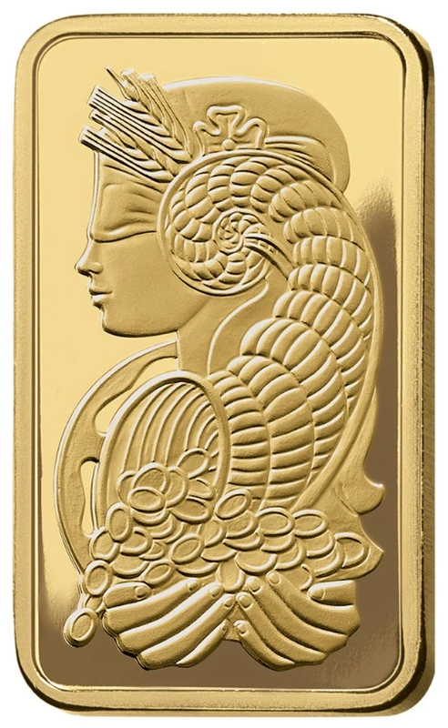 5oz Gold Bar Lady Fortuna Minted PAMP