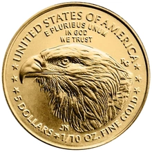 Moeda de ouro American Eagle 1/10 oz 2026